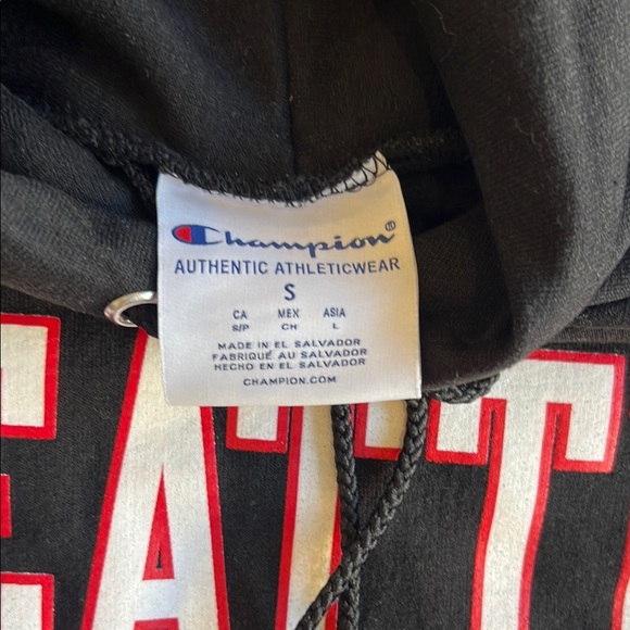 Champion Black Varsity Sweater LIKE NEW - Picture 2 of 3